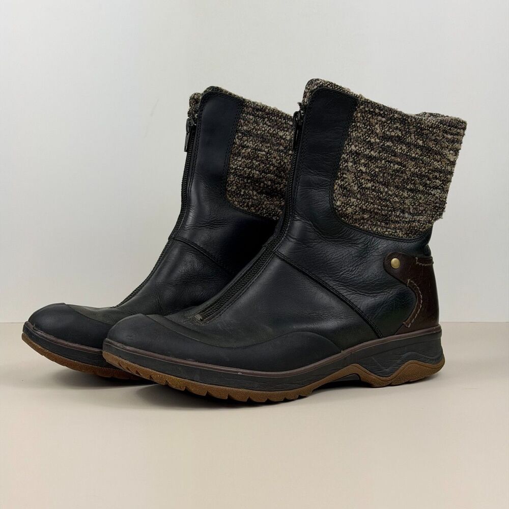 Women's Merrell Eventyr Bond Zip Waterproof Black Winter Warm Boots Size 8